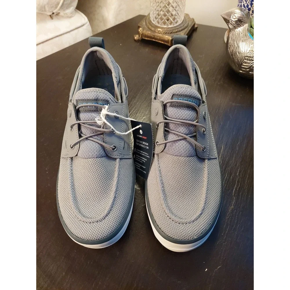 Sperry Sport Men's SC Fairlead Moc Sneakers/Boat Shoes Grey STS41124 Sz 9 NEW!